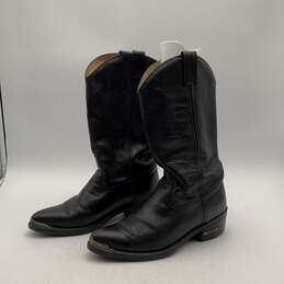 Harley Davidson Mens 91022 Black Pull-On Mid-Calf Cowboy Western Boots Size 9 M