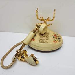 Vintage 1970s Floral The Empress American Telecommunications Corporation Landline Telephone Untested