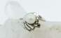 10K White Gold Pearl & Diamond Accent Ring 2.6g image number 6
