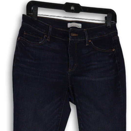 Womens Blue Dark Wash Pockets Stretch Denim Curvy Skinny Jeans Size 2/26 image number 3