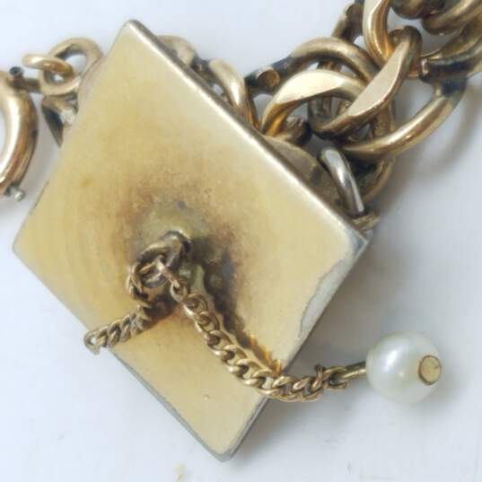 Gold Filled 2-Charm Bracelet Scrap 22.2g image number 2