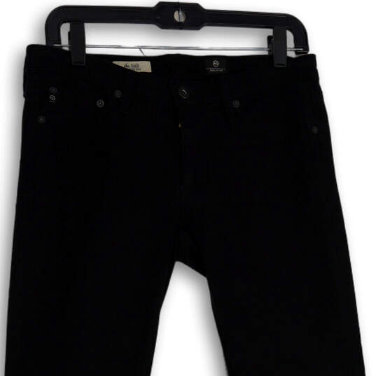 Womens Black The Stilt Denim Dark Wash 5-Pocket Design Straight Jeans 29R image number 3