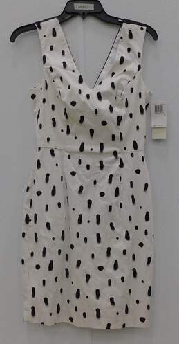 French Connection Sleeveless White and Black Dotted Dress Size 0