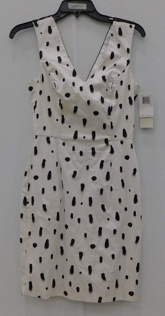 French Connection Sleeveless White and Black Dotted Dress Size 0 image number 1