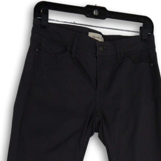 Womens Gray Denim Dark Wash Pockets Stretch Skinny Leg Jeans Size 6 C6 image number 3