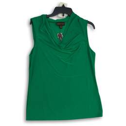 NWT Womens Green V-Neck Sleeveless Pullover Blouse Top Size Medium