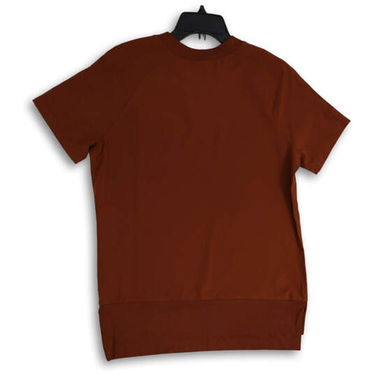 NWT Womens Burnt Orange Crew Neck Short Sleeve Pullover T-Shirt Size S image number 2