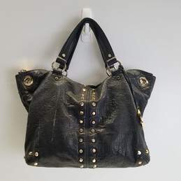 Michael Kors Uptown Black Leather Gold Studded Tote Bag alternative image