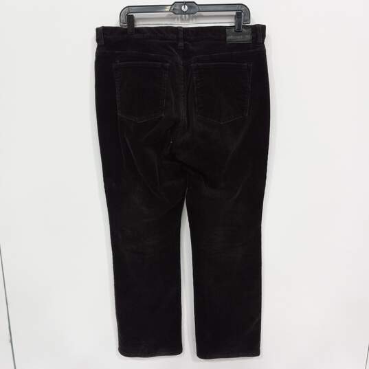 LRL Lauren Jeans Co. Ralph Lauren  Women's Black Corduroy Pants Size 16 image number 2