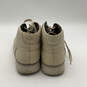 Mens Beige Round Toe Lace-Up Mid Top Classic Sneaker Shoes Size 11.5 image number 4