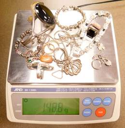 925 Sterling Silver Scrap & Stones Jewelry Lot  148.8g