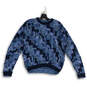 Mens Multicolor Blue Crew Neck Long Sleeve Pullover Sweater Size Small image number 1