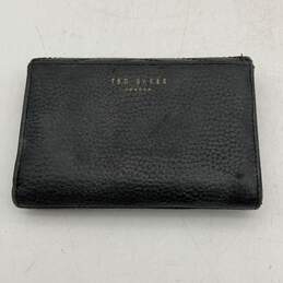 Ted Baker Womens Black Leather Inner Various Card Slot Snap Trifold Wallet
