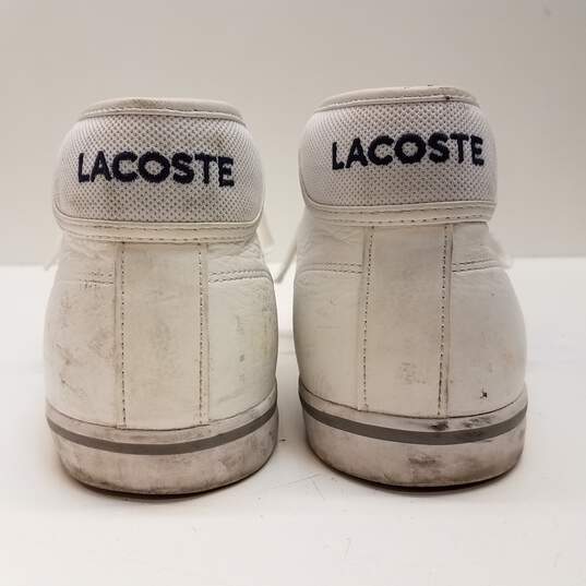 Lacoste Ampthill White Sneakers Men's Size 12 image number 4