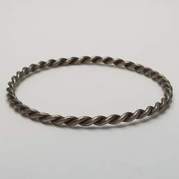 Sterling Silver Twisted Rope 2 5/8inch Bangle Bracelet 16.2g