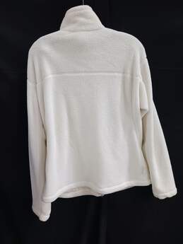 Women's Patagonia White Collared Full Zip Sweater Sz XL alternative image