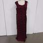 R&M Richards Red & Black Lace Pattern Prom Dress Size 14 - NWT image number 1