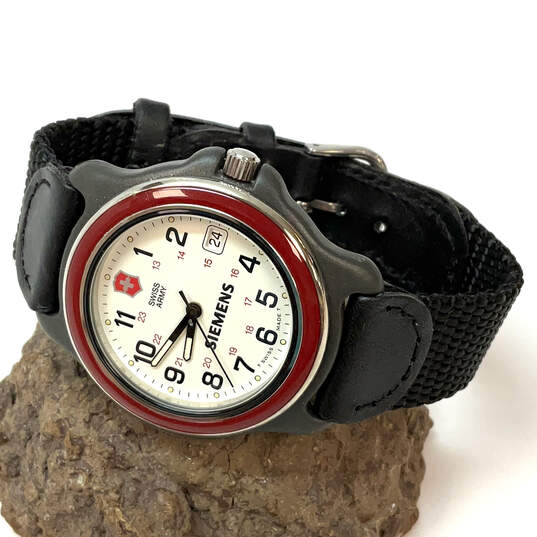 Designer Swiss Army Adjustable Strap Round White Dial Analog Wristwatch image number 1