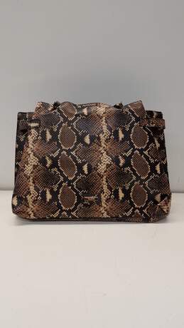 ALDO Brown Python Snakeskin Print Faux Leather Shoulder Satchel Bag alternative image