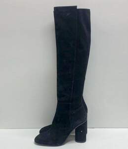 Stuart Weitzman Eloise Suede Knee High Heeled Boots Black 9.5 alternative image