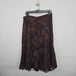 COLDWATER CREEK Plum Paisley Skirt