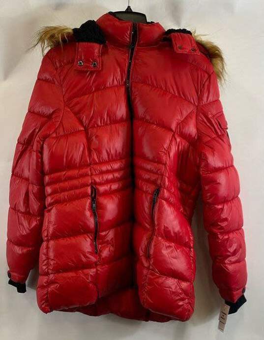 Steve Madden Women's Red Puffer Jacket- XL NWT image number 1