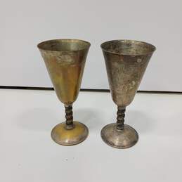 2pc Set of Spanish Brass Goblets
