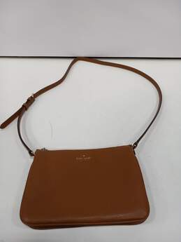 Kate Spade Leila Triple Gusset Brown Leather Crossbody Bag