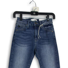 NWT Womens Blue Denim Medium Wash Pockets Regular Fit Straight Jeans Sz 24 alternative image