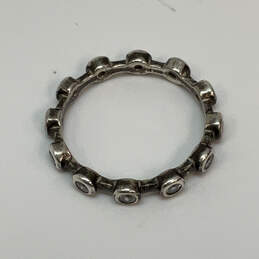 Designer Silpada 925 Sterling Silver Cubic Zirconia Round Shape Band Ring alternative image