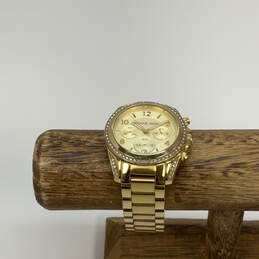 Designer Michael Kors Blair MK5166 Gold-Tone Round Dial Analog Wristwatch