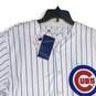NWT Majestic Mens White Chicago Cubs Short Sleeve Button-Front Jersey Size XL image number 3