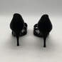 NIB Womens Black Peep Toe Slip-On Stiletto D'Orsay Heels Size 9 M image number 4