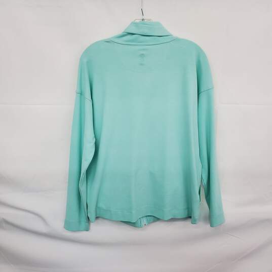 Tommy Bahama Mint Green Cotton Blend Full Zip Light Weight Jacket WM Size M image number 2