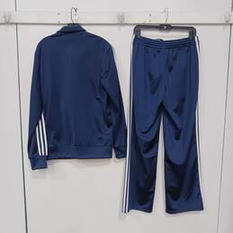 Adidas Blue Striped Tracksuit Size Medium alternative image