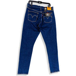 NWT Mens Blue Denim Dark Wash 5-Pocket Design Skinny Leg Jeans Size 32X32 alternative image