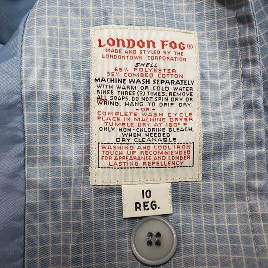 Vintage London Fog Light Blue Trench Coat Women's 10 image number 4