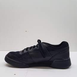 Reebok Workout Lo Plus Awake Black Leather Sneakers Men's Size 9 alternative image