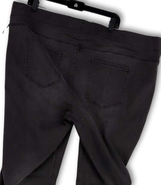 NWT Womens Gray Denim Elastic Waist Pull-On Skinny Leg Jegging Jeans Sz 3X image number 4