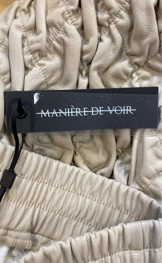 Maniere De Voir Beige Quilted Pants - Size 4 image number 6