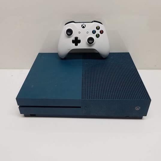 Microsoft Xbox One S 500GB Blue Console Bundle with Games & Controller #2 image number 2