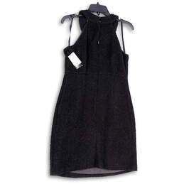 NWT Womens Black Embellished Sleeveless Round Neck Back Zip Mini Dress Sz 6 alternative image