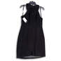 NWT Womens Black Embellished Sleeveless Round Neck Back Zip Mini Dress Sz 6 image number 2