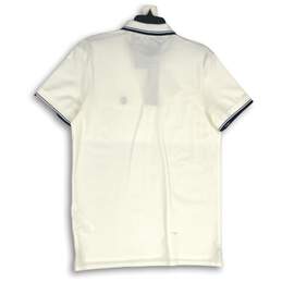 NWT Mens White Short Sleeve Spread Collar Regular Fit Golf Polo Shirt Size Large alternative image