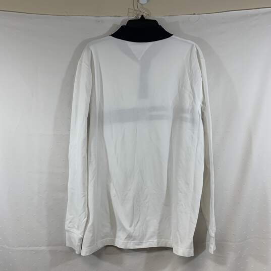 Men's White Tommy Hilfiger Long Sleeve Polo, Sz. XL image number 2