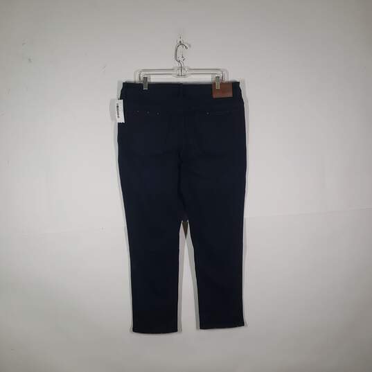 Womens Regular Fit 5 Pockets Design Denim Straight Leg Jeans Size 36X30 image number 2