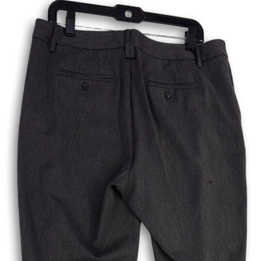 NWT Womens Gray Flat Front Slash Pocket Straight Leg Dress Pants Sz 14 Tall image number 2