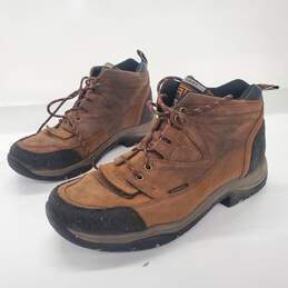 Ariat Men's Terrain Waterproof Brown Leather Hiking Boots Size 10