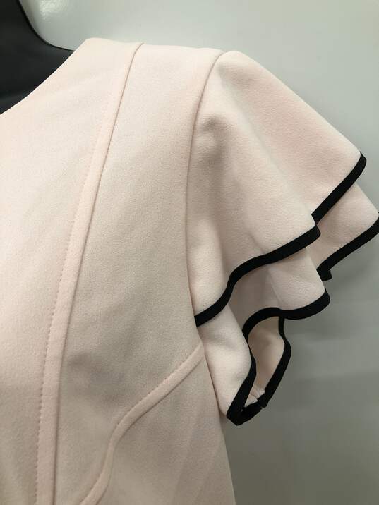 Women's Light Pink Short Ruffled Sleeved Sz 10 Formal Dress image number 2