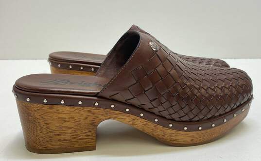 Brighton Leather Crosby Woven Mule Sandals Brown 8.5 image number 3